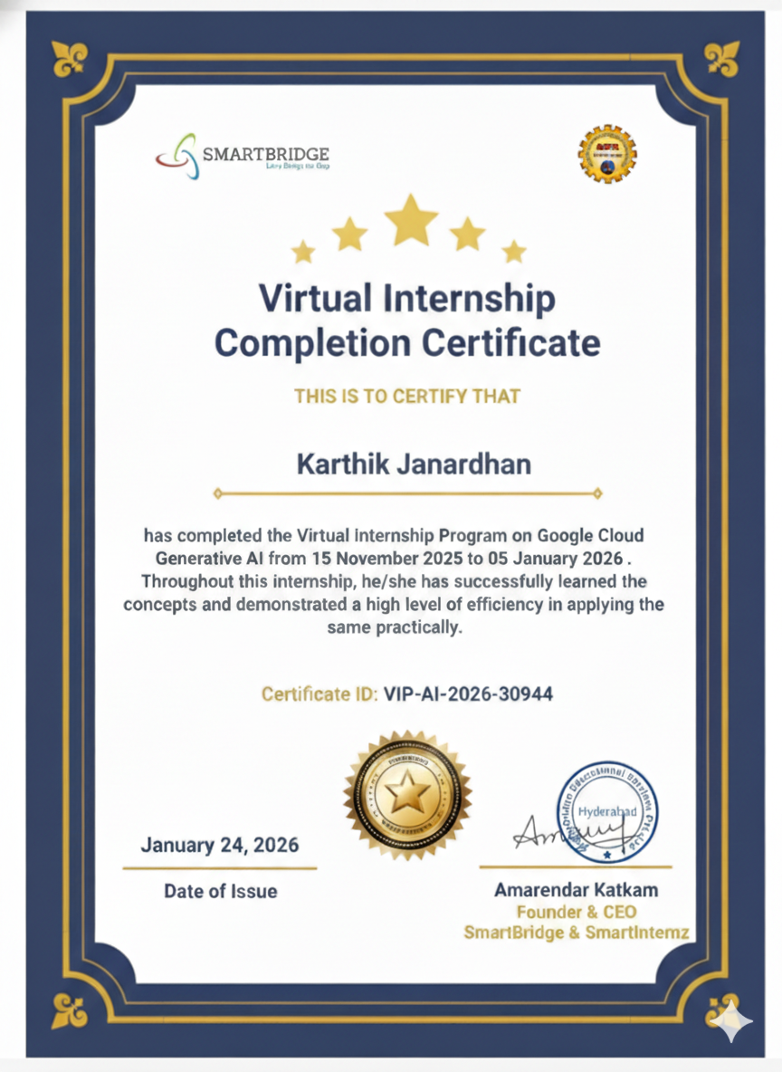 Virtual Internship — Generative AI — SmartBridge