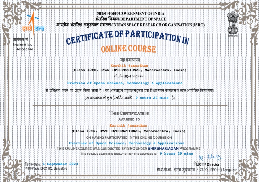 ISRO Course — Government of India
