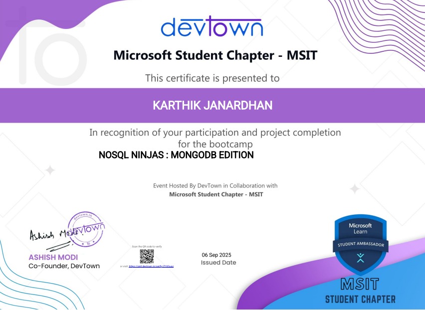 NoSQL & MongoDB Bootcamp — DevTown